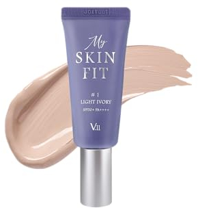 [VILLAGE 11 FACTORY] MY SKIN FIT BB CREAM (#1 LIGHT IVORY) Korean Skincare - Hyaluronsäure, Niacinamid und Centella Asiatica - Kollagen-Booster - Leichte Feuchtigkeitstextur - Skin glass glow