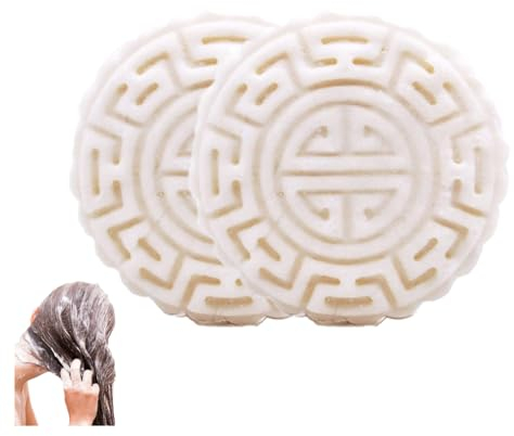 Rice Water Shampoo And Conditioner Bar, Antihair Loss Soap, Solid Hair Shampoo For Woman Men, Conditioner Bar Moisturizing Nourishing And Softening, For Dry Damaged (2PCS)