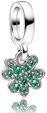 Rimgoris 925 Sterling Silber Charme für Frauen Armbänder Halskette vierblättrige Kleeblatt Freundschaft baumeln Charm Geschenk