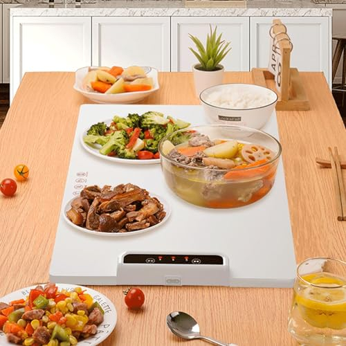 Estera Térmica para Alimentos | Placa Calentadora Eléctrica Plegable | Platos Calentadores De Alimentos | Bandeja Térmica De Silicona Plegable para Cocina, Mesa, Interior Y Hogar