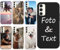 DCPPCY Personalisierte Handyhülle für Samsung Galaxy A53 5G Hülle Personalisierte,mit Eigenem Foto Bild Text Individuelle Schutzhülle Schwarz Silikon Handyhülle Selbst Gestalten Text Custom Case