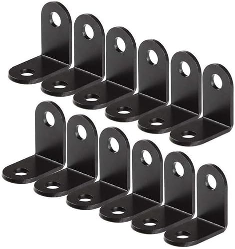 INF 12er-Pack Winkeleisen Winkelhalterung für Ecken, L-Form Winkel Winkelverbinder Metallwinkel, Möbel Halterungen Eisen, Für Möbel- und DIY-Projekte, 2,6 x 2,6 x 0,2 cm