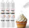 Colorante Alimentario Blanco - 30ml×3 Botellas Colorantes Alimentarios Liquid Set Alta Concentración para Repostería, Decoración de Tartas, Caramelos, Bebidas, Macarons, Glaseados y Cocina