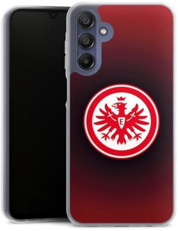 Silikon Hülle kompatibel mit Samsung Galaxy A 15 5G Case transparent Handyhülle Eintracht Frankfurt Offizielles Lizenzprodukt Wappen