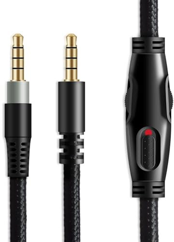 Hyper Cloud Alpha Kabel Ersatz, Kopfhörer Ersatzkabel für Kingston Hyper Cloud und Hyper Cloud Alpha, 3,5 Mm Stecker Auf Stecker Okabel Mit Lautstärkeregler Kopfhörerkabel Für Hyper Cloud
