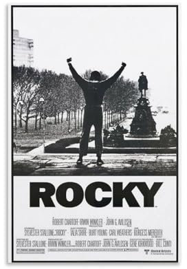 Rocky Movie Motivationsposter für Zimmer, ästhetische Leinwand, Badezimmer, Kunst, Wanddekoration, Fotodrucke, 60 x 90 cm