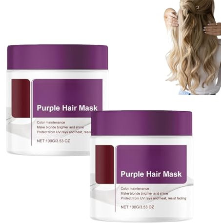 Nourishing Purple Hair Mask Purple Moisturizing Conditioner Neutralisiert Messing- und Gelbtöne in blondem, silbergrauem Haar