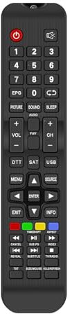 Telecomando di Ricambio applicabile per Telesystem LED TV PALCO32-FL09 T2S2HEVC 28000157 40LED08DVB-T2/S2 PALCO40-LED008 TS24-LS13 SOUND32-LED08 TS24-LS09 PALCO19-LED09 PALCO32-FL09 SOUND39-LED08