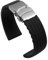 GerRit Bracelet de montre en caoutchouc de Silicone, 18mm, 20mm, 22mm, 24mm, boucle déployante, étanche, noir(Black,22mm)