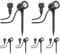 ledscom.de 6 Stück Kleiner LED Gartenstrahler mit Erdspieß TARL für außen, IP65, Stecker, schwarz, 4,3 W, 340lm, warmweiß