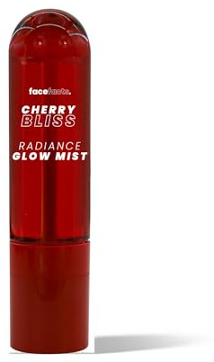 Face Facts Cherry Bliss Radiance Glow Mist. Hydrating hyaluronic acid, cooling cucumber extract replenishes tired skin, leaves complexion dewy, radiant and refreshed. 80ml