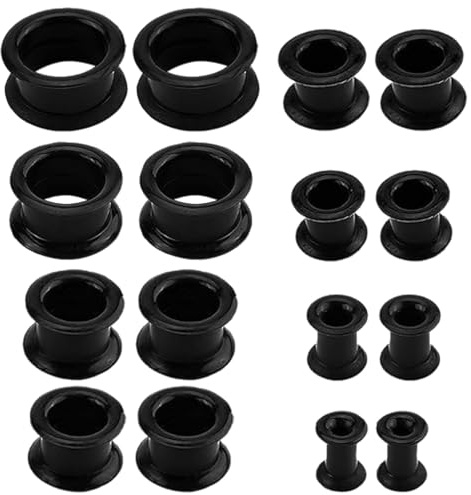 16 Stück Silikon Ohr Tunnel Plug, Hollow Silikon Tunnel Plugs Weich Silicone Double Flared Flexible Stretching Expander 6-20mm Ohr Expander Piercing für Männer Frauen