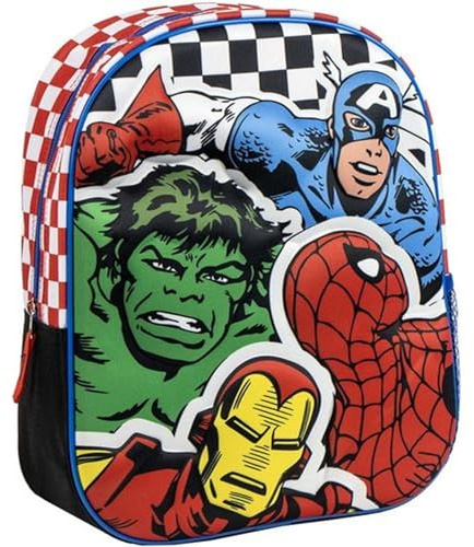 Marvel Avengers Schulrucksack für Kinder mit Superhelden. Robuster Rucksack mit großem Fach und gepolsterten Riemen