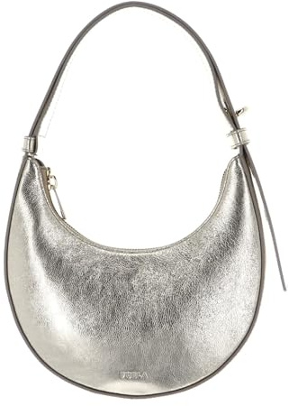 Furla Leder Schultertasche Abendtasche Delizia Mini Shoulder Bag Vaniglia goldfarben