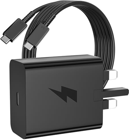 AIAUXAI 60W Fast Charger Plug With 1M USB C Cable for Samsung S26 Ultra | Type C Fast Charger Adapter Wall Charger for Samsung S26 S25 Ultra S24 S23 FE A56 A57 A16 A17 A36 A37 Tab S10 S9 A11 Z Fold 7