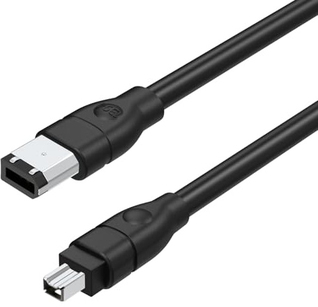 Firewire Kabel 4 Pin auf 6 Pin, IEEE 1394 iLink, 1,8m, kompatibel mit Sony Canon JVC Camcorder PC Mac, für Mini DV und Videokassetten Digitalisierung, Ersatzkabel für Canon ZR Serie