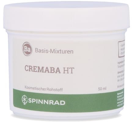 Cremaba HT Basiscreme – Hautähnliche Cremegrundlage I Phospholipide, Ceramide & Squalane I Ohne Emulgatoren, Parfüm & Konservierungsstoffe I Ideal für empfindliche Haut I 50 ml