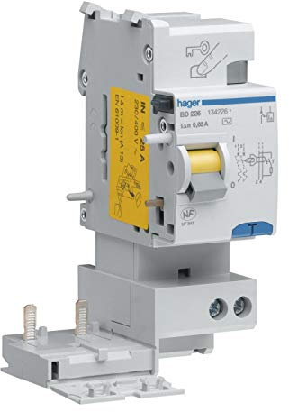 bloc différentiel - 2 pôles - 40a - 30 ma - type ac - hager bd241