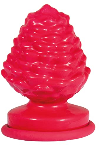 Rayher 34389000 Latex Vollform-Gießform Pinienzapfen, Maße mit Sockel 7 x 8,5 cm, befüllbar mit Kreativ-Beton, Raysin, Gipspulver, Keramikpulver, Seife, Wachs, Rot