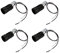 sourcing map 4Stk Wandlampe Anhänger Lichthalter E14 Lampenfassung mit Draht Schwarz 60mm Höhe