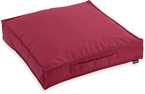 H.O.C.K. Matratzenkissen Outdoor Classic Uni Bodenkissen (50x50x10, Himbeer - Raspberry)