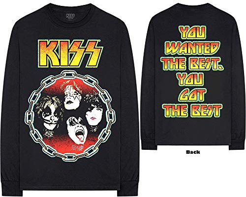 KISS Unisex Long Sleeved Tee: You Wanted The Best (Back Print) (Small) Black
