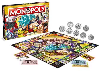 Winning Moves Monopoly Dragon Ball Super auf Französisch – Brettspiel 8+ – Gesellschaftsspiel für 2 bis 6 Spieler – Gesellschaftsspiele für Familie auf Französisch