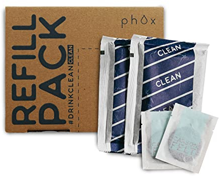 Clean Refill Pack for Phox Water Filters, 3 Month Supply (Clean)