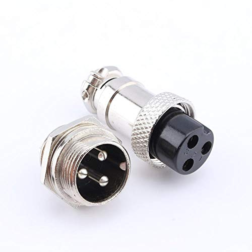 GX16-3 Pin Aviation Fiche Connecteur Aviation 3 Pin Mâle Femelle Plug Métal Connecteur Panneau Prise