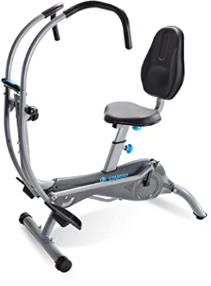 Stamina EasyStep Recumbent Stepper with Arm Workout - Recumbent Cross Trainer with Smart Workout App for Home Workout - Up to 250 lbs Weight Capacity