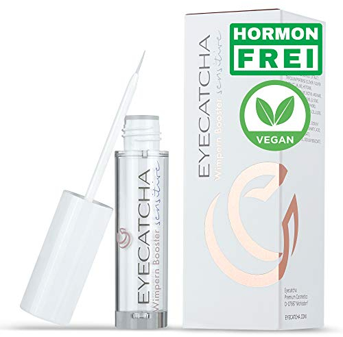 EYECATCHA Sensitive Eyelash Serum 3 ml - Vegan mit Biotin und Peptiden für langes und dichtes Wimpernwachstum - Dermatologisch getestet