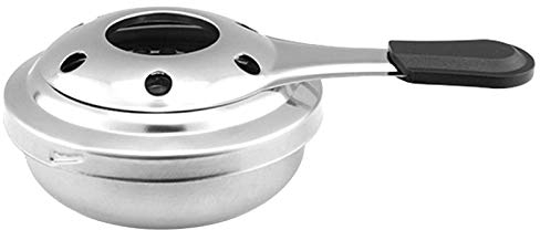 sunflowerany Stainless Steel Fondue Burner, Alcohol Stove Burner, Chocolate Cheese Fondue Safety Burner, Mini Hot Pot Outdoor Camping Panic Cooking Pot For Camping Panic Cooking