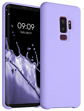 kwmobile Hülle kompatibel mit Samsung Galaxy S9 Plus Hülle - Silikon Handy Case - Handyhülle weiche Oberfläche - kabelloses Laden - Lavendel