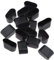 Generic Ovale Stuhlbeinkappen, PVC, Schwarz, Oval, Bodenschoner für Stuhlbeine, verhindert Kratzer und Lärm, für Zuhause, Terrasse