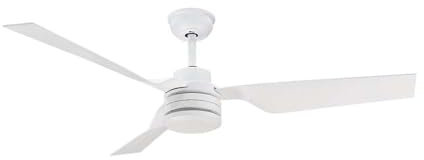 V-TAC LED-Deckenventilator 65 W RF Controller mit Fernbedienung Farbe Weiß 52 Zoll 3 Schaufeln