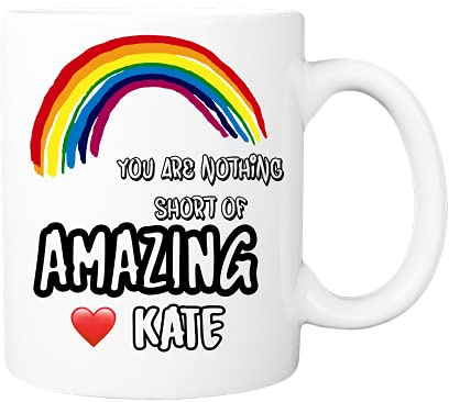 Personalised You are Nothing Short of Amazing 11oz Ceramic Mug - Rainbow Hug in a Mug - Thank You Gift - Exam Congratulations - Well Done - Miss You - Present