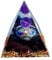 Pyramide d'orgonite à 7 chakras, décoration Feng Shui en cristal naturel de guérison Reiki, cristal de guérison en améthyste pour divination, méditation, yoga, protection équilibrante 6 cm