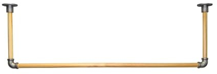 Kleiderstange Garderobe aus Holz Industrie Design für Decke | Breite 100 cm x Höhe 50 cm | Garderobe |Ankleidezimmer | Schlafzimmer | Garderobenstange | begehbarer Kleiderschrank
