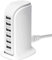Mehrfach USB Ladegerät, 30 W 6-Port-USB-Netzteil USB-Desktop-Ladestation USB-Hub USB-Wandsteckdosen-Ladegerät kompatibel mit iPhone/Samsung/Telefone/Tablets usw. (Weiß)