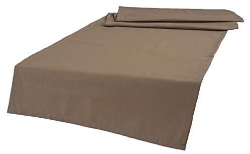 beties „Wunschton“ Tischläufer ca. 40x130 cm Tischband, Tischdeko - in großer Sortiments- und Größenauswahl – EIN idealer Begleiter in Unifarbe (deep-Taupe)