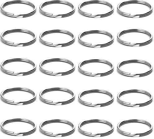 20 Stück Schlüsselring,Schlüsselanhänger,DIY Schlüsselanhänger Zubehör,für Schlüssel,Halsketten,Armbänder,Ohrringe,Basteln,Ornamente und DIY-Kunst(28mm)