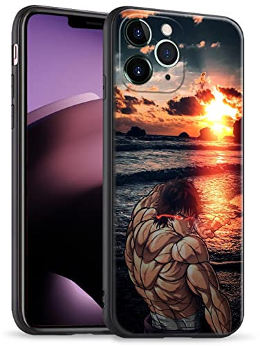 Baki Hanma Japanische Anime-Schutzhülle, weiches Silikon, Mode, Manga-Druck, Cartoons, Handyhülle für iPhone 12 Pro