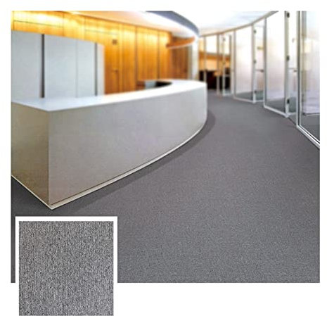 XLIHAWY Teppichboden- Kommerzielle Teppichfliesen, 20 X 20 Zoll Quadrate Teppich Mit PVC-Boden, Waschbare Fliesenteppiche Für Badezimmer Büro Schule Rutschfester Fußpolster (Farbe : Grey, Größe : 10
