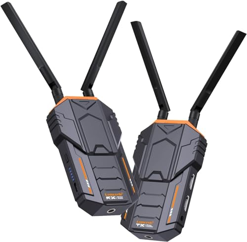 Système de Transmission Vidéo sans Fil 200M, Lemorele 1080p60 FHD avec Double Boucle HDMI et Système émetteur et Récepteur sans Fil IR 5G LiveStream pour la Réalisation de Films et la Photographie