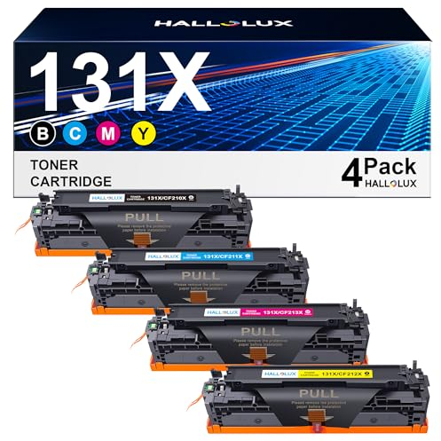 HALLOLUX 131X 131A Toner Kompatible für HP 131A 131X CF210X CF210A Toner für HP Laserjet 200 Color MFP M276nw Toner für HP M276n M251n M251nw M276 M251 Drucker (4er-Pack,Schwarz Cyan Gelb Magenta)