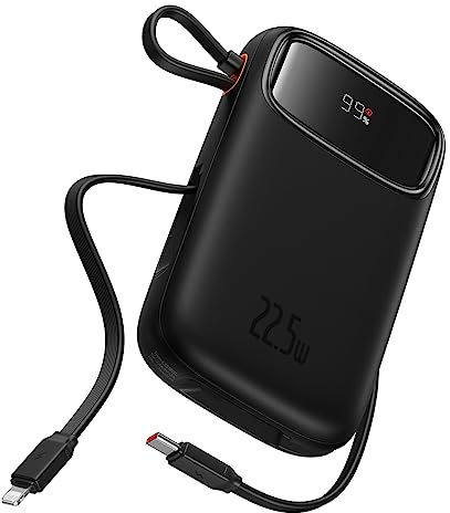 Baseus Qpow 2 Dual Cable 10000mAh 22.5W Powerbank-Black