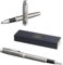 PARKER IM Core Tintenroller mit Gravur | Premium Stift | Geschenkbox | schwarze Mine | personalisiertes Geschenk | Namen | Geburtstag (Brushed Metal C.C.)