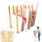 Holz Leinwand Aufbewahrungsregal | Drying Rack zum sicheren Aufbewahren für Kunstwerke | Paint Rack für Galerie, Atelier, Studio, Zuhause | raumsparend elegante Kunst Aufbewahrung aus Bambus (Small)