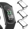 AK 3 Pack Screen Protector Compatible with Fitbit Charge 6/5, TPU Plated Full-Cover Scratch-Proof Protective Case (Black)
