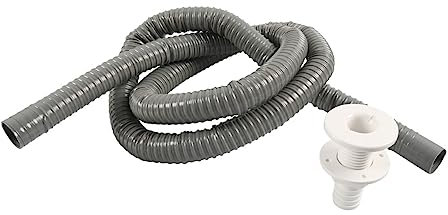 Surakey Bilge Pump Hose Kit | 6 FT PVC Hose | 19mm & 29mm Outlets | Includes 2 Clamps & Thru-Hull Fitting (4Pcs)